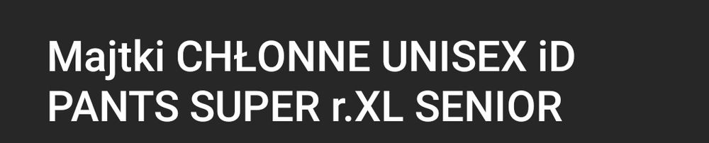 Majtki chłonne Pants Super rozm.XL