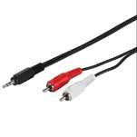 Kabel audio 2 x RCA 3.5mm Cinch przewód głośnikowy 5m
