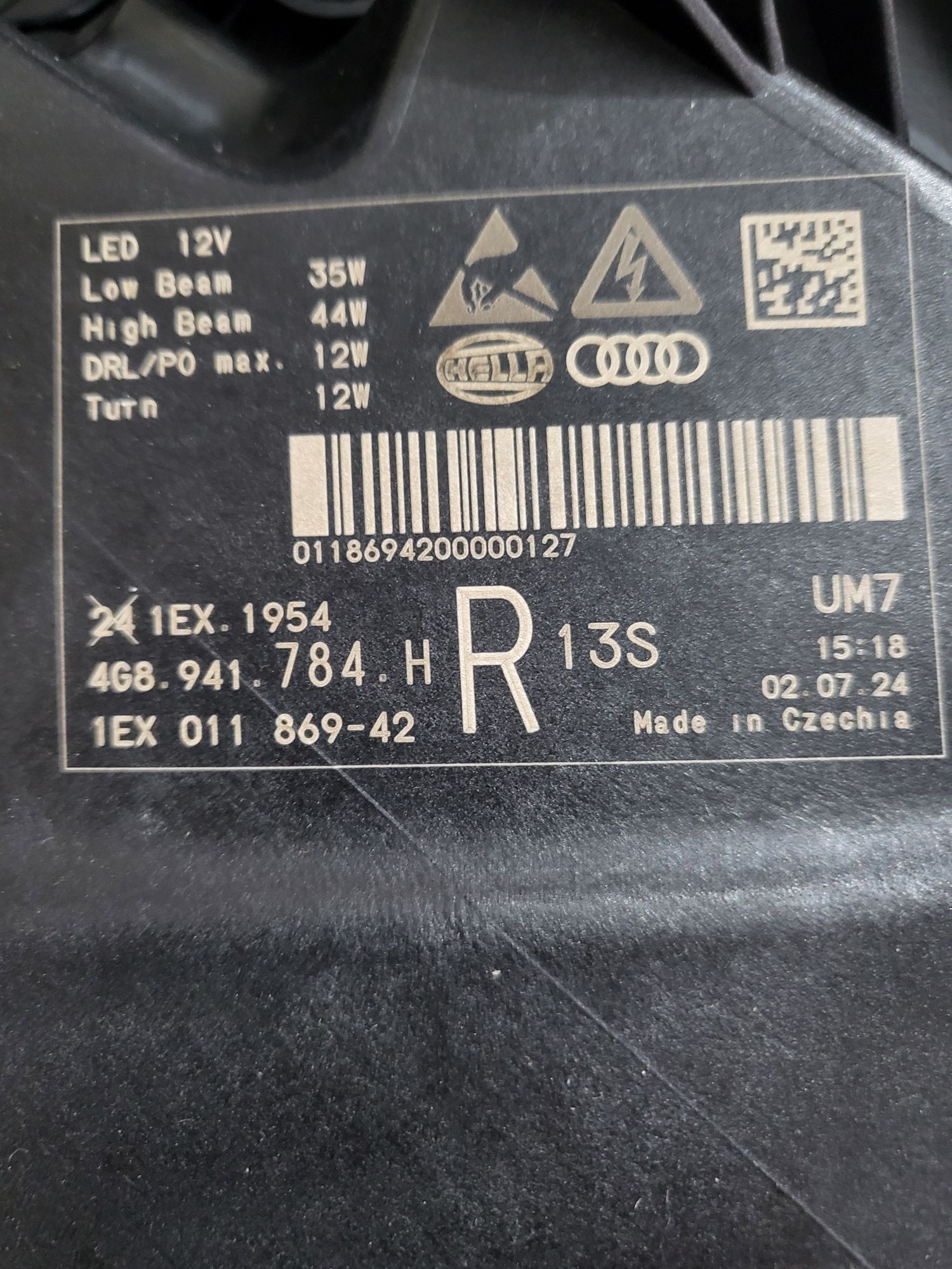 Lampa Matrix Audi A7  C7 4G Matrix