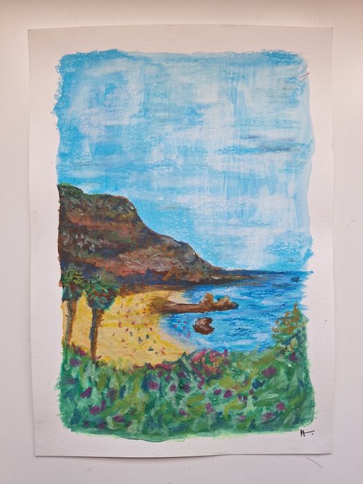 Desenho Pastel de Óleo sobre Papel