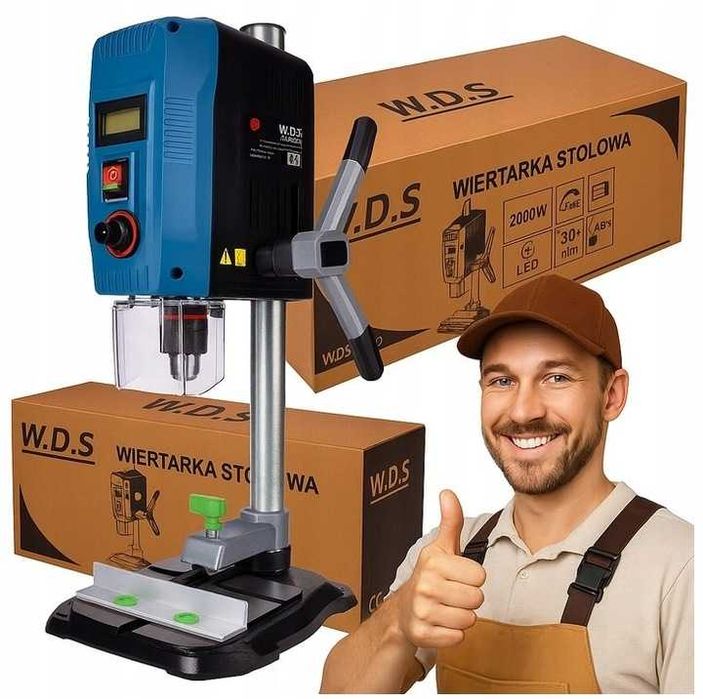 Wiertarka Stołowa 2000W Kolumnowa 13MM Wyświetlacz LCD Jakość Sklep*
