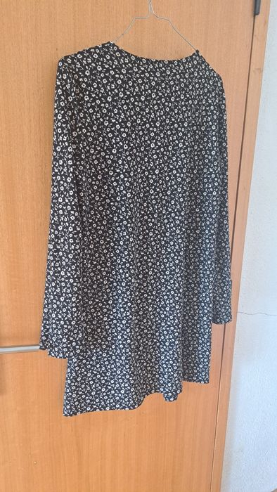 Vestido Mango • S • Floral preto