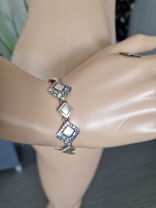 Srebrna bransoletka + zawieszka