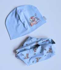 Komplet przejściowy czapka + komin Disney Bambi Tuptuś H&M 74/80