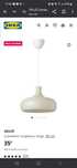 Candeeiro tecto ikea bege