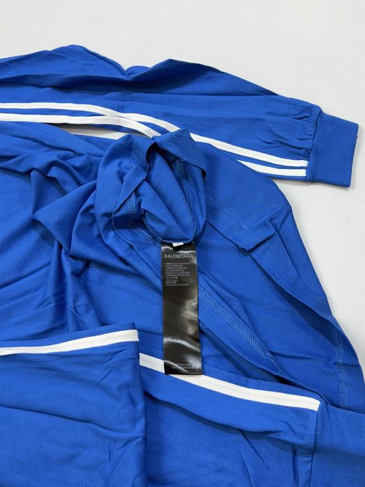 лонгслив Balenciaga x Adidas Blue longsleeve