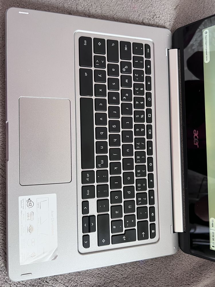 Ноутбук ACER Cromebook CB5-312T Mediatek/4Gb DDR3L/32Gb emmc