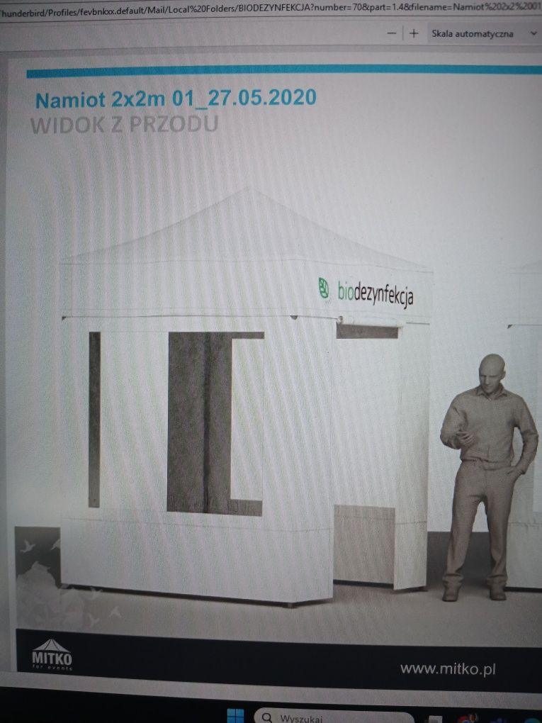 Namiot eventowy 2m x 2m