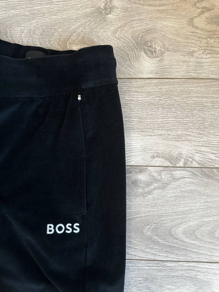 Спортивні штани Boss мікровельвет без флісу
