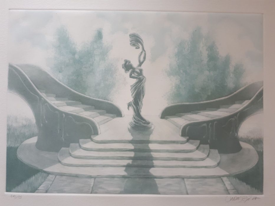 Vintage Serigrafia do Espanhol  RAMIRO UNDABEYTIA Assinada e limitada