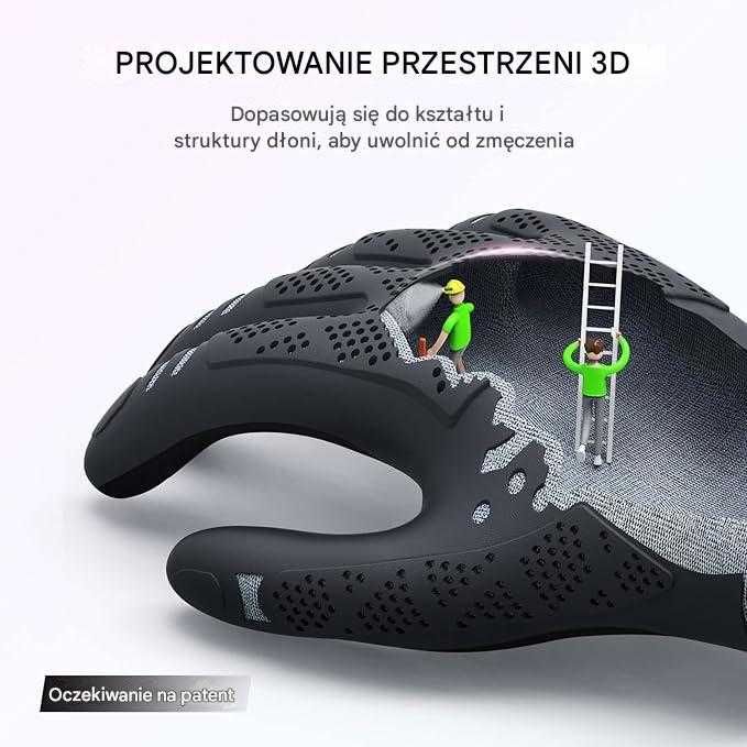 VGO Rękawice Robocze Bezpieczne Bezszwowe Antypoślizgowe ROZMIAR M/8
