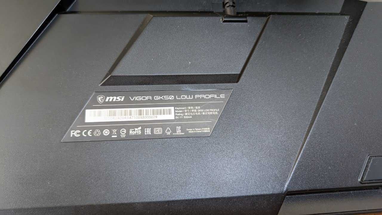 Ігрова клавіатура MSI VIGOR GK50 LOW PROFILE