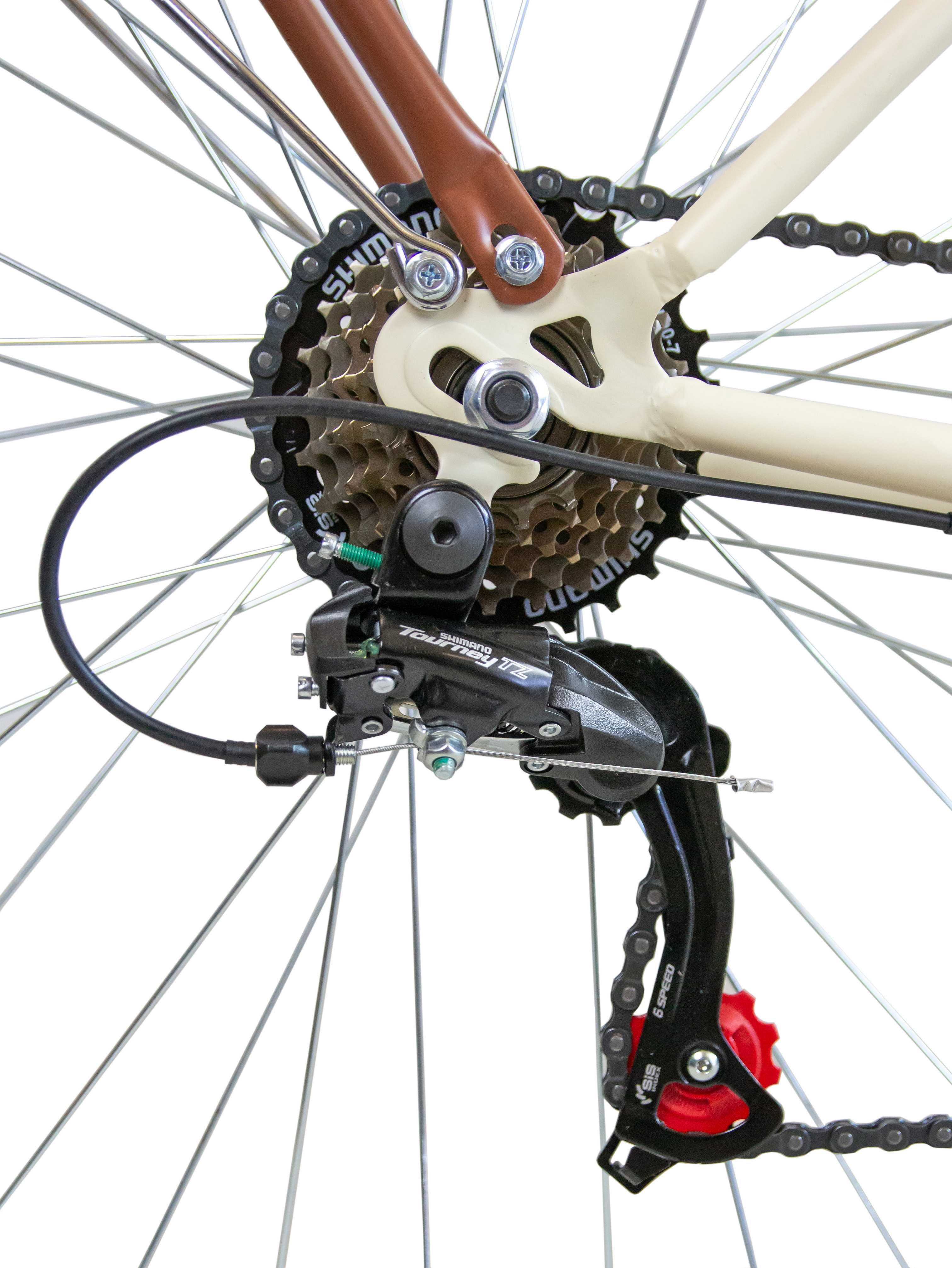 Rower damski kremowy miejski 26 SHIMANO damka KOSZ + WKŁAD GRATIS