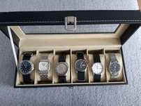 Seiko, Citizen, Casio zegarki kolekcja, quartz,  automatic + szkatułka