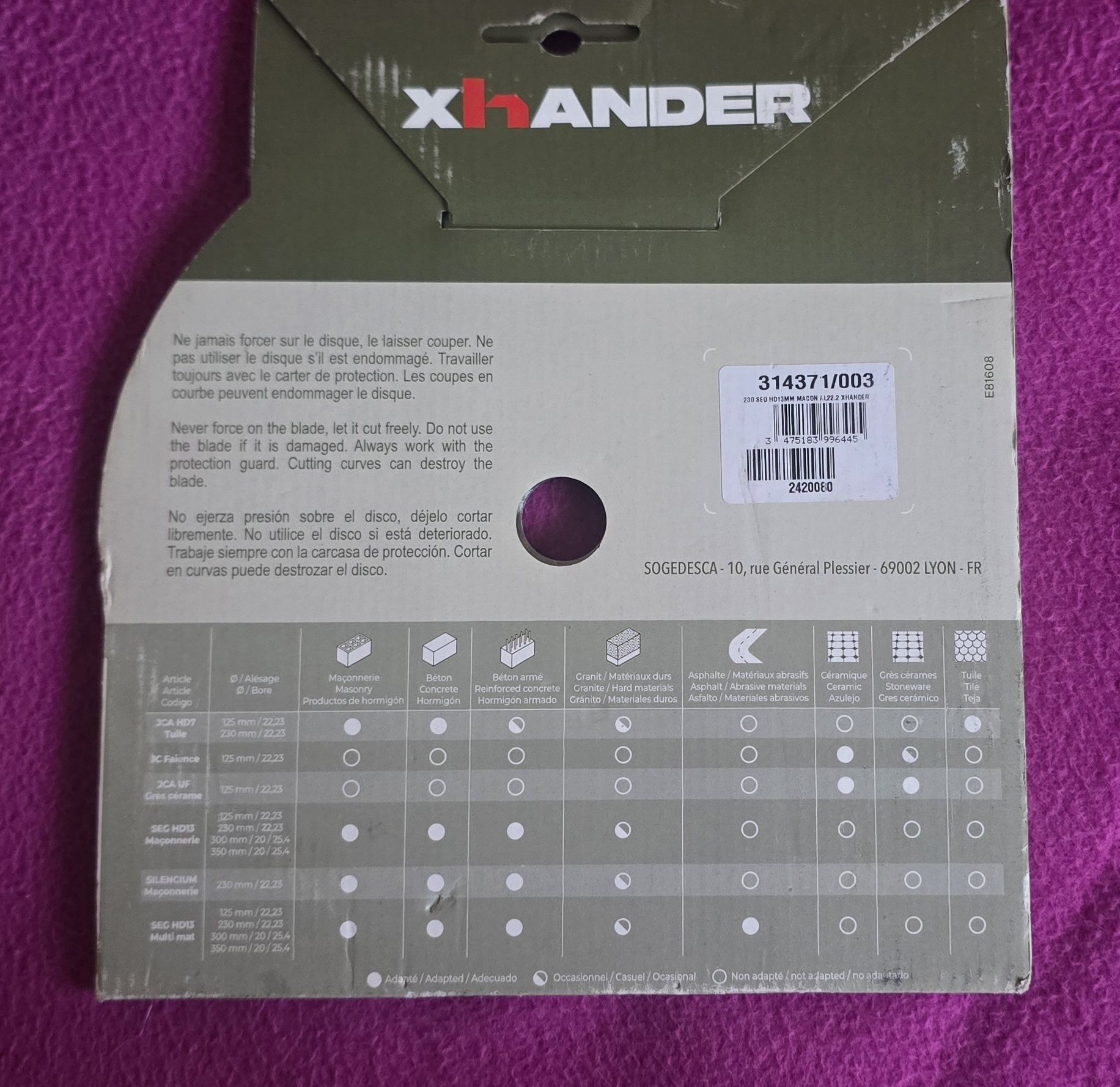 Disco de diamantes xhander