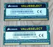 Corsair 8GB 2x4GB 1333 SO-DIMM - laptop Macbook MiniPC