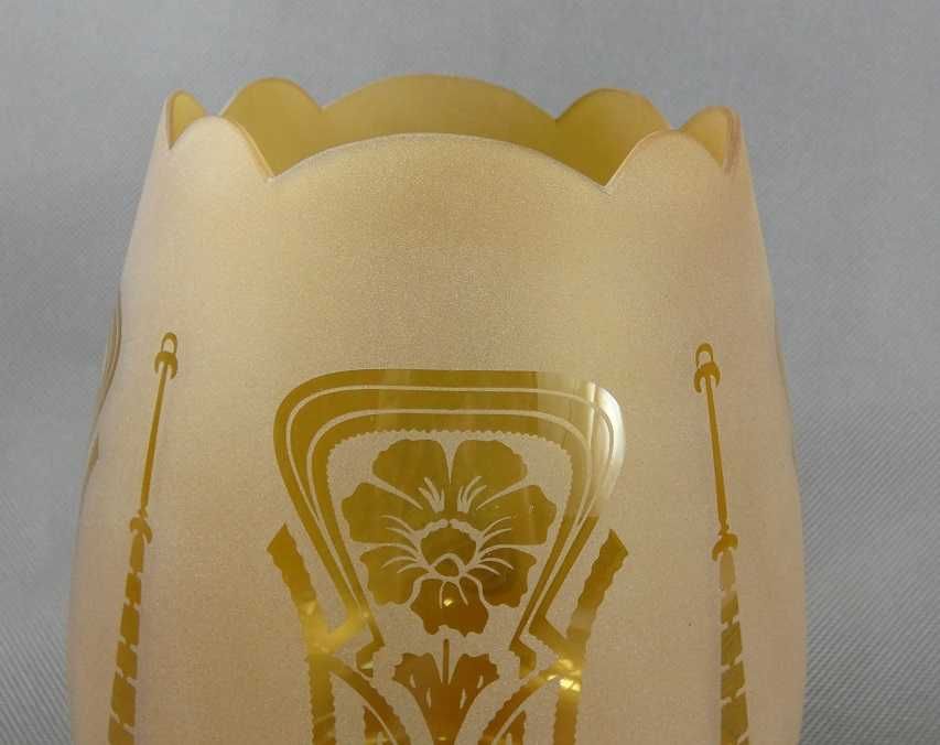 Miodowy TULIPAN klosz LAMPA NAFTOWA 8,5 cm secesja