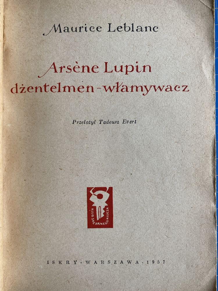 Kryminał seria Srebrny Kluczyk - Arsène Lupin