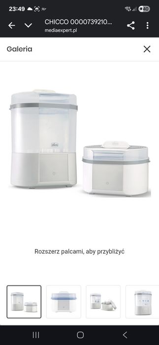 Sterylizator Chicco z funkcją suszenia