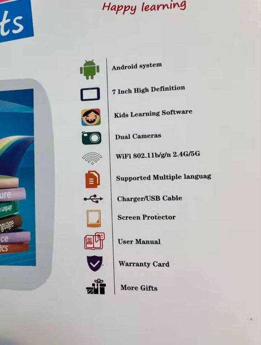 Дитячий планшет Kids Tablet PC 7" | 4/64 GB | Android 13 | Синій