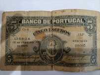 nota de 5 escudos de 1925