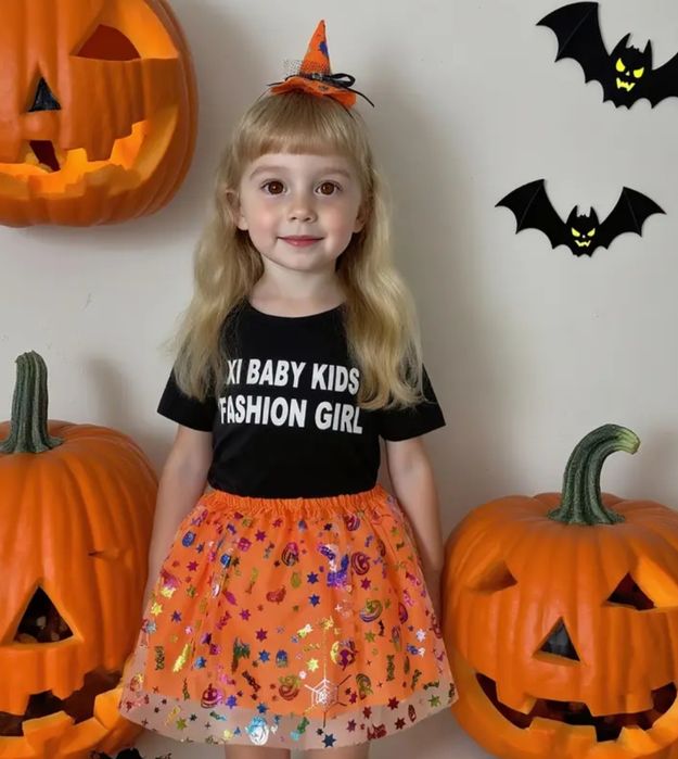 Костюм Хеловін для дівчинки спідничка і обруч