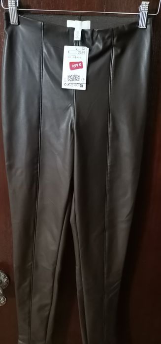 Calças castanhas H&M NOVAS