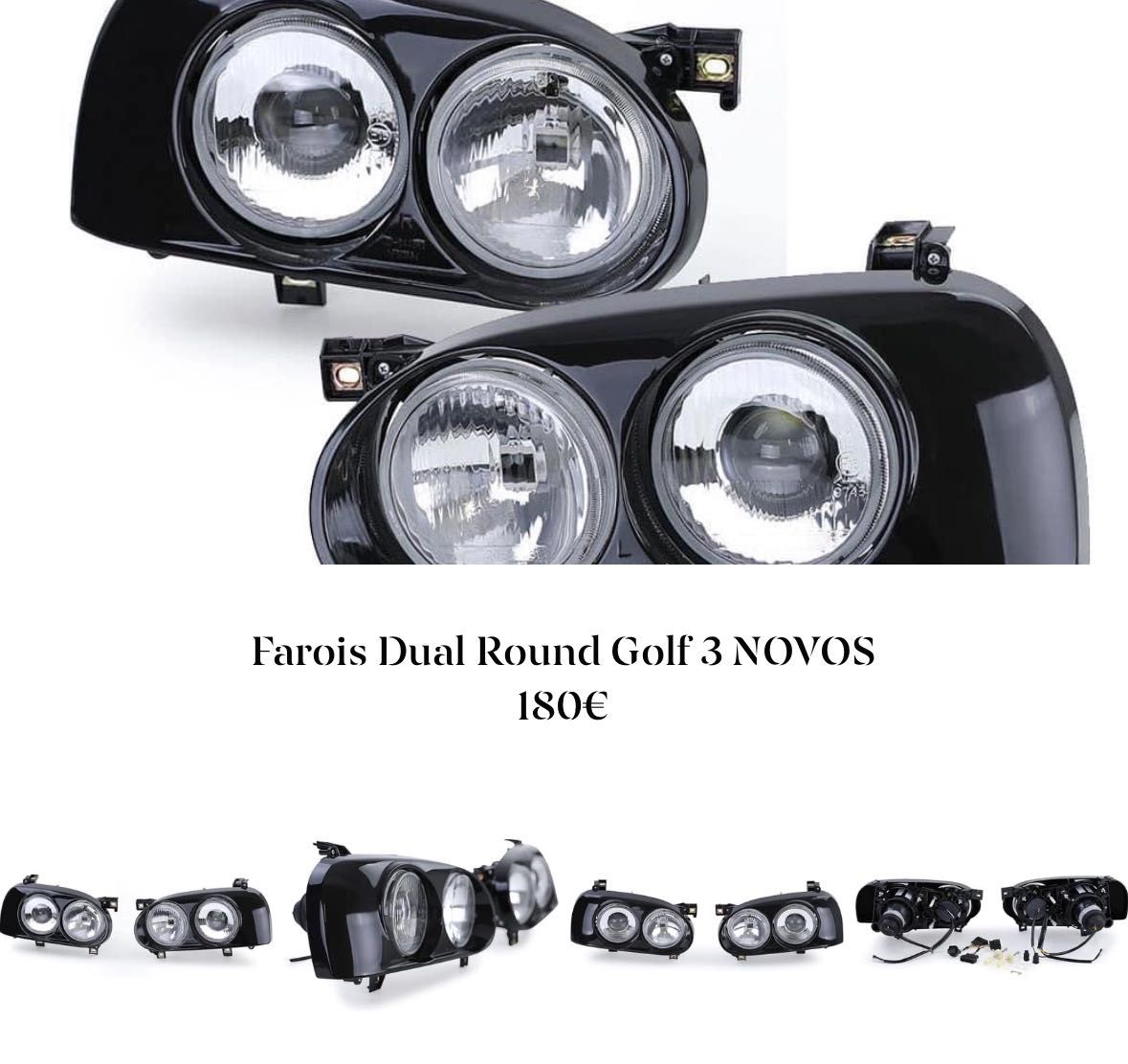 Peças NOVAS Golf 3 (Faróis frontais nevoeiro piscas escuros refletores