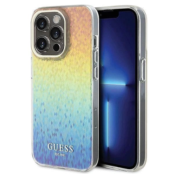 Etui Guess IML Faceted Mirror Disco Iridescent na iPhone 15 Pro - wiel
