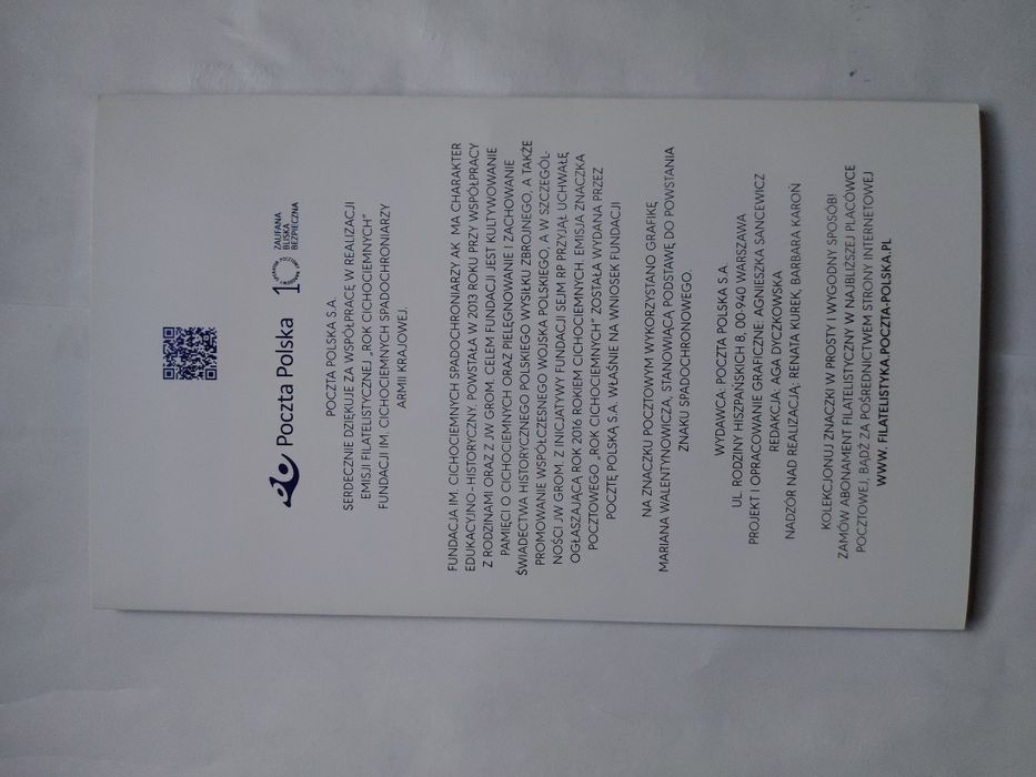 Piękny folder ze znaczkiem oraz kopertą okolicznościową - Cichociemni