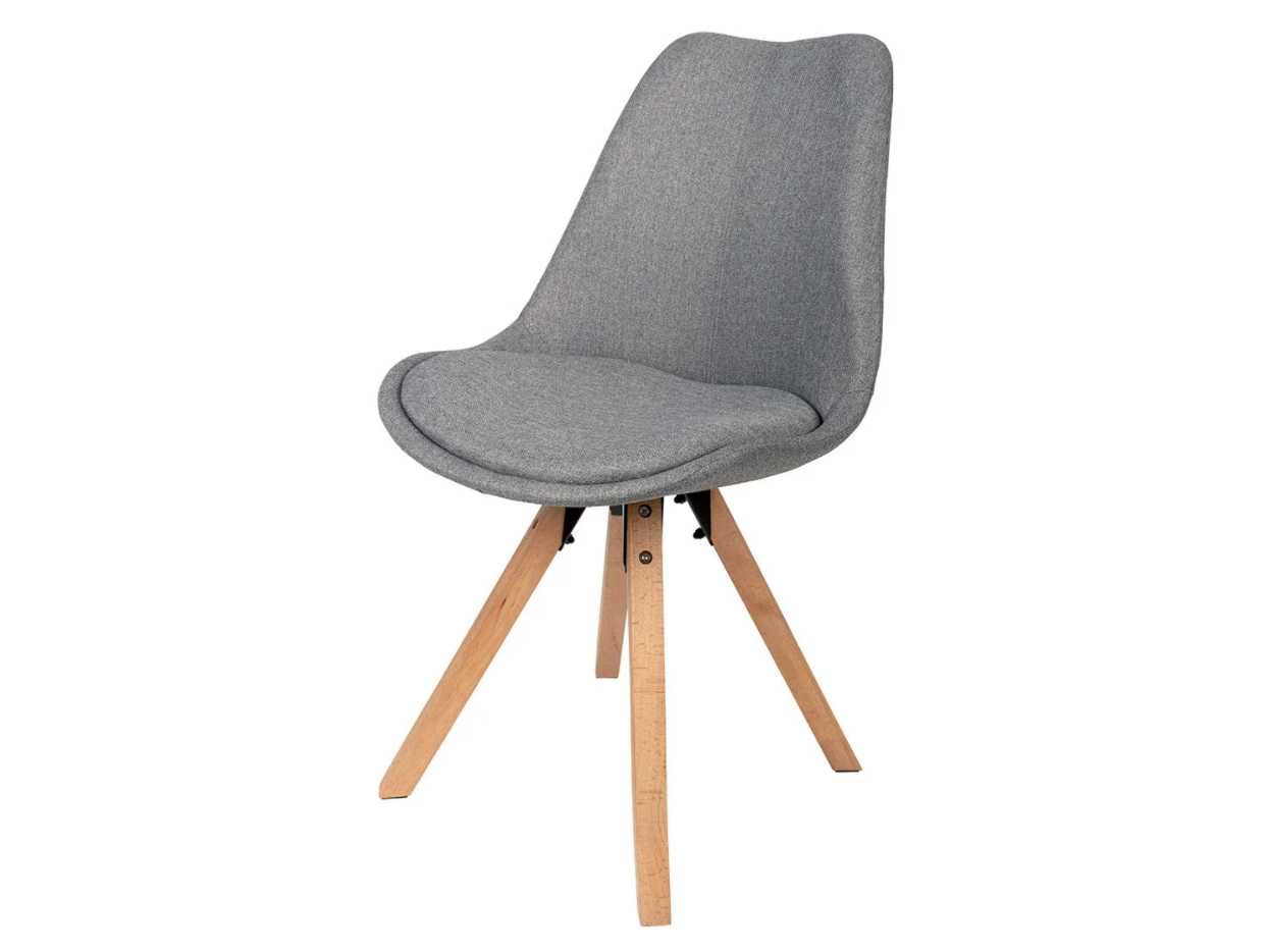 krzesło tapicerowane tkaniną drewno buk Scandi mocne 110kg
