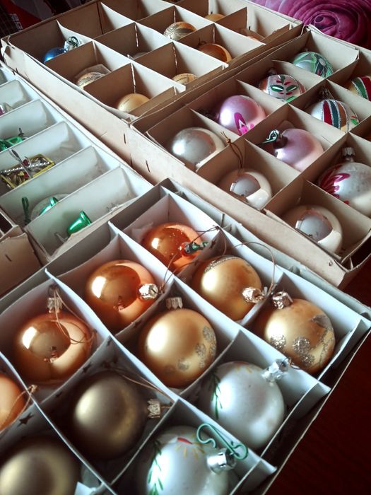 Bombki ozdoby choinkowe szklane ręcznie malowane