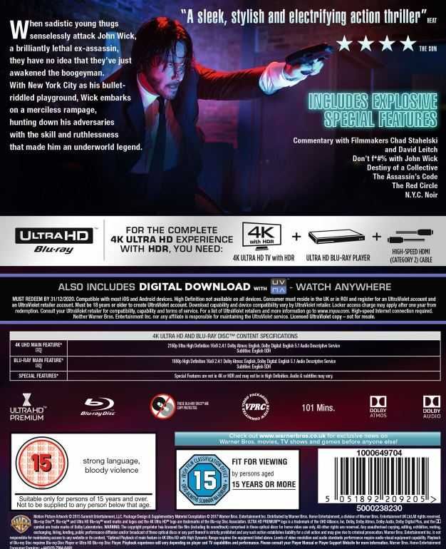 John Wick 1 4K+BLU RAY wer.ENG wyd.UK