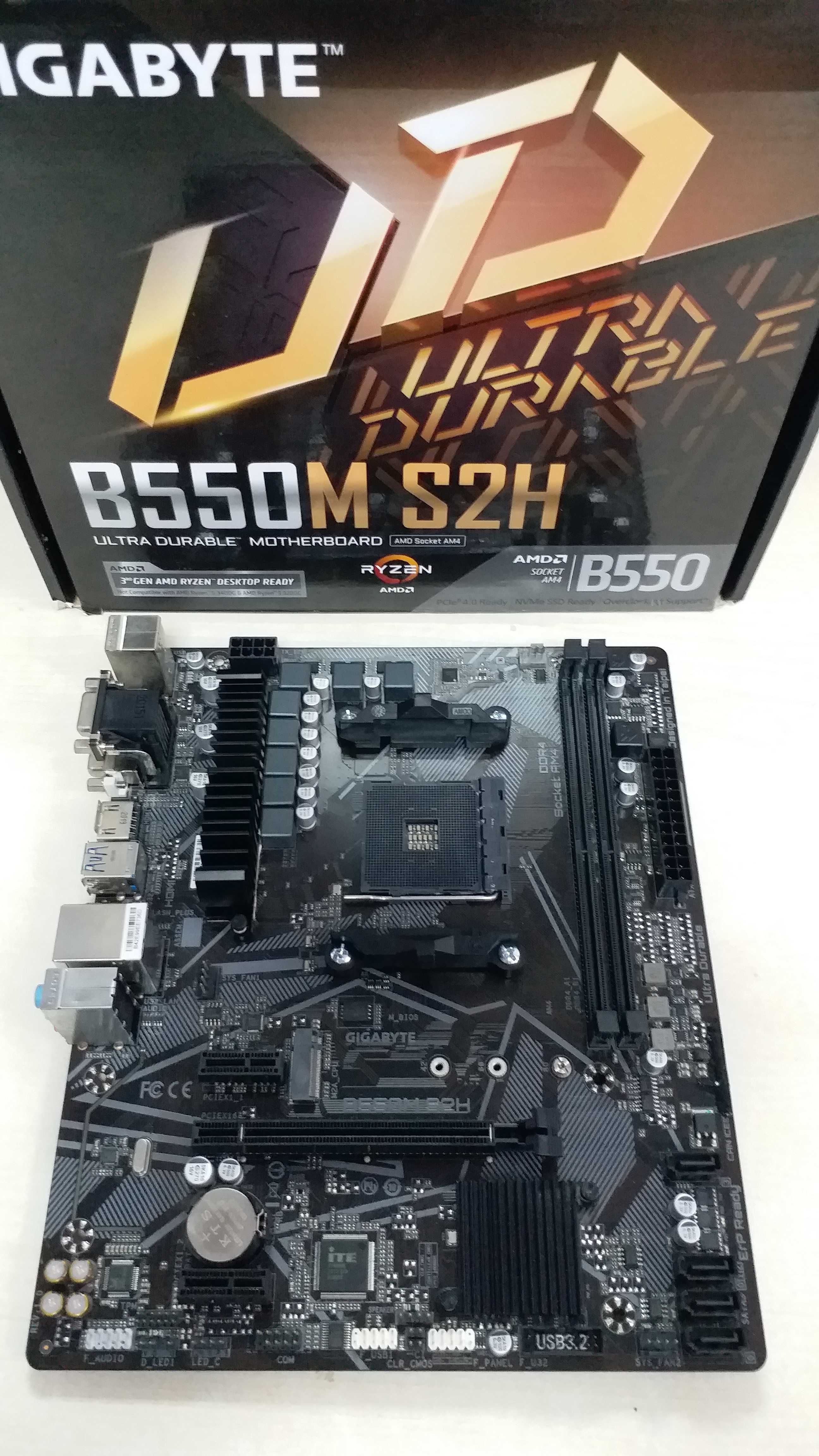 Плата Gigabyte B550M S2H  сокет АМ4