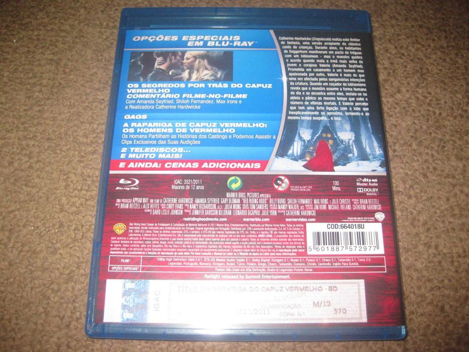 Blu-Ray "A Rapariga do Capuz Vermelho" com Amanda Seyfried