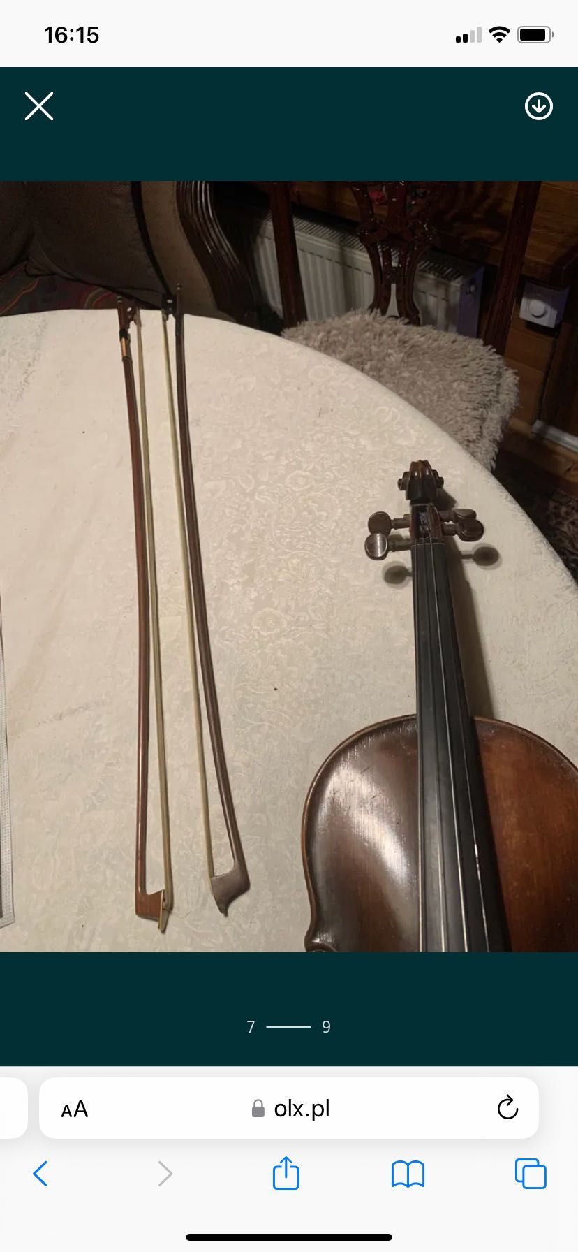 Stare ponad 100 letnie skrzypce w futerale