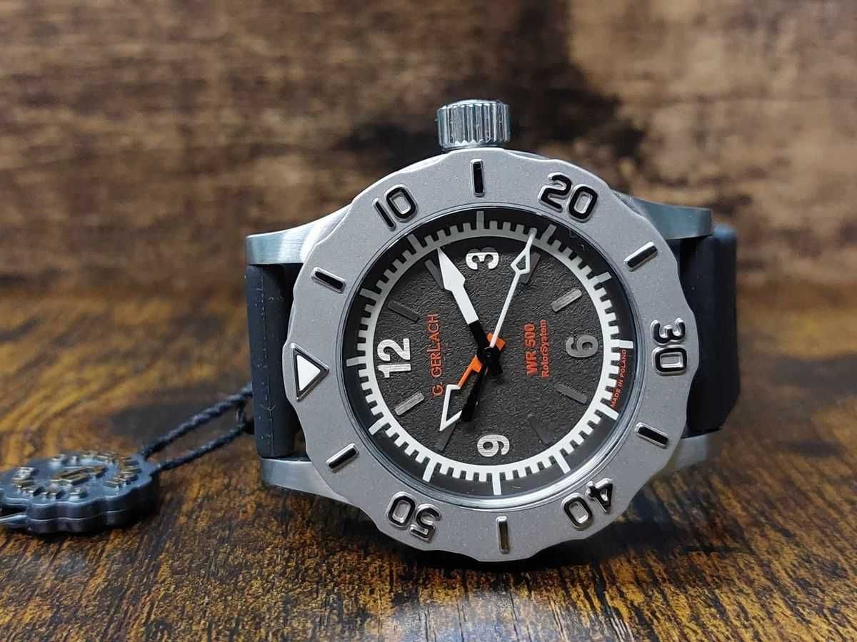 Zegarek męski automatyczny BATYSKAF 500 m - G.Gerlach Gerlach - NOWY