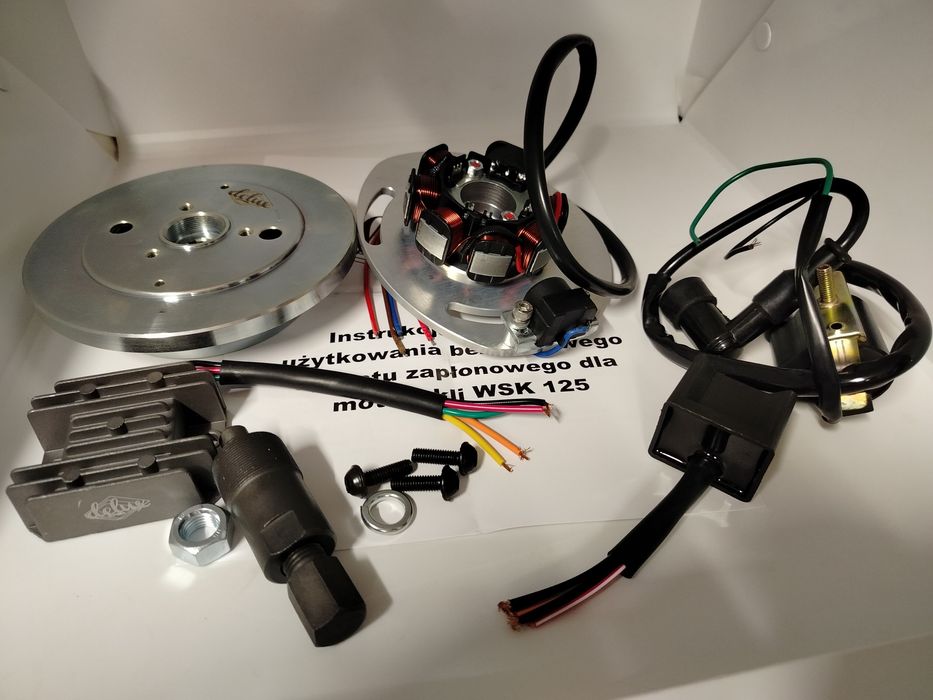 Zapłon CDI WSK125, ciężkie koło, zapłon bezstykowy 12V WSK 125, nowy,