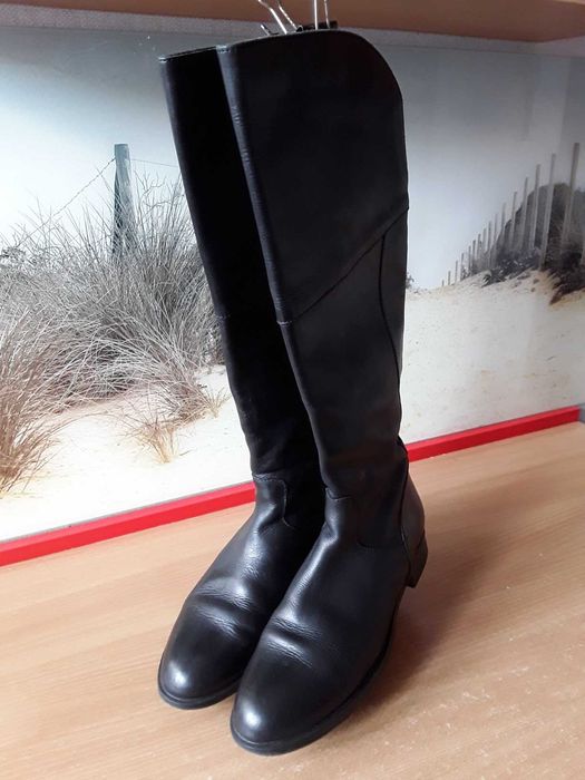 Kozaczki damskie wysokie -skóra, Tamaris 40