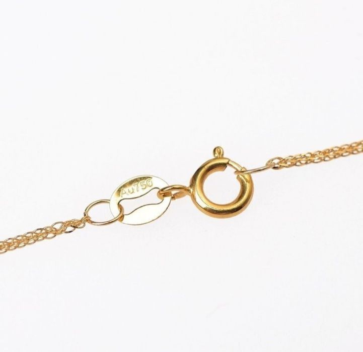 Naszyjnik złoty z kwarcem różowym