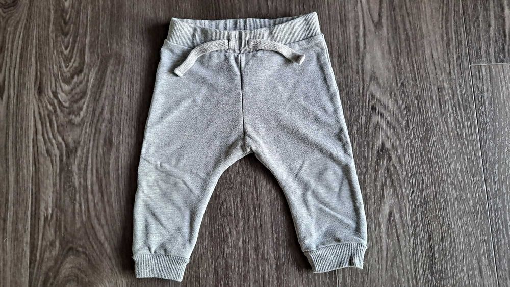 Calça de algodão Lefties com fio na cintura Cinzenta