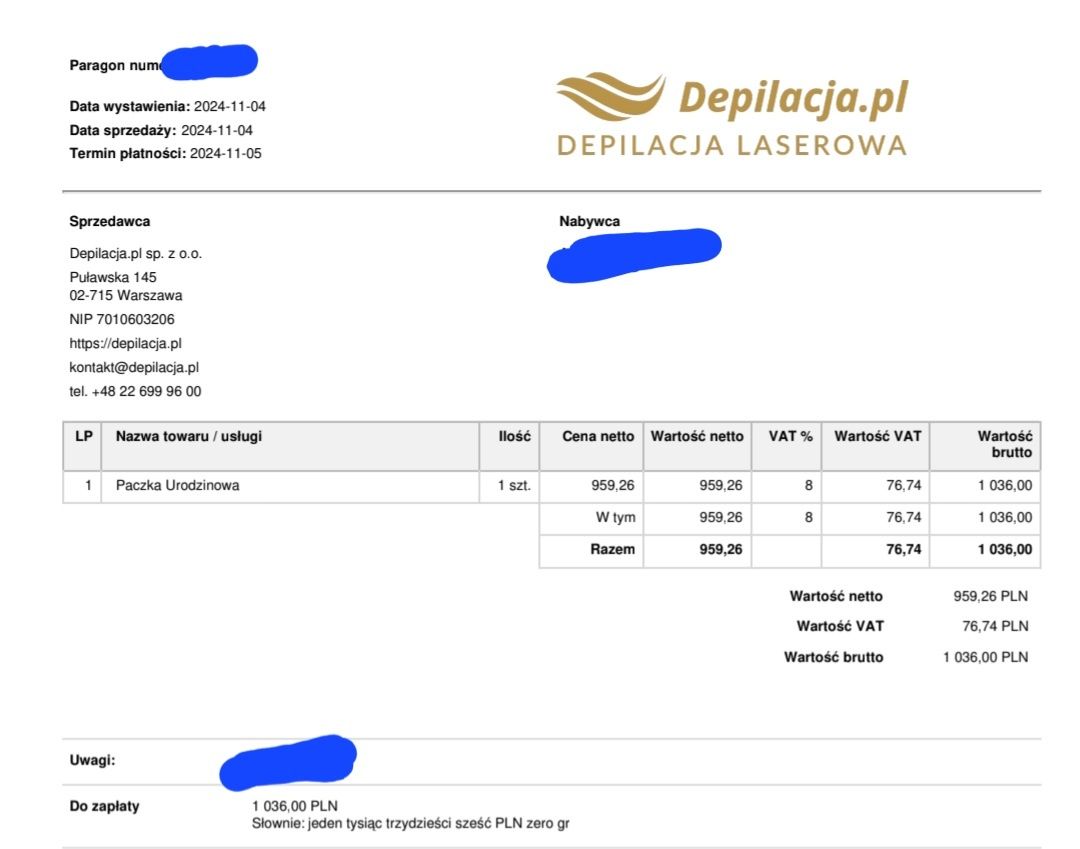 Pakiet 8 zabiegów depilacji laserowej w Depilacja.pl