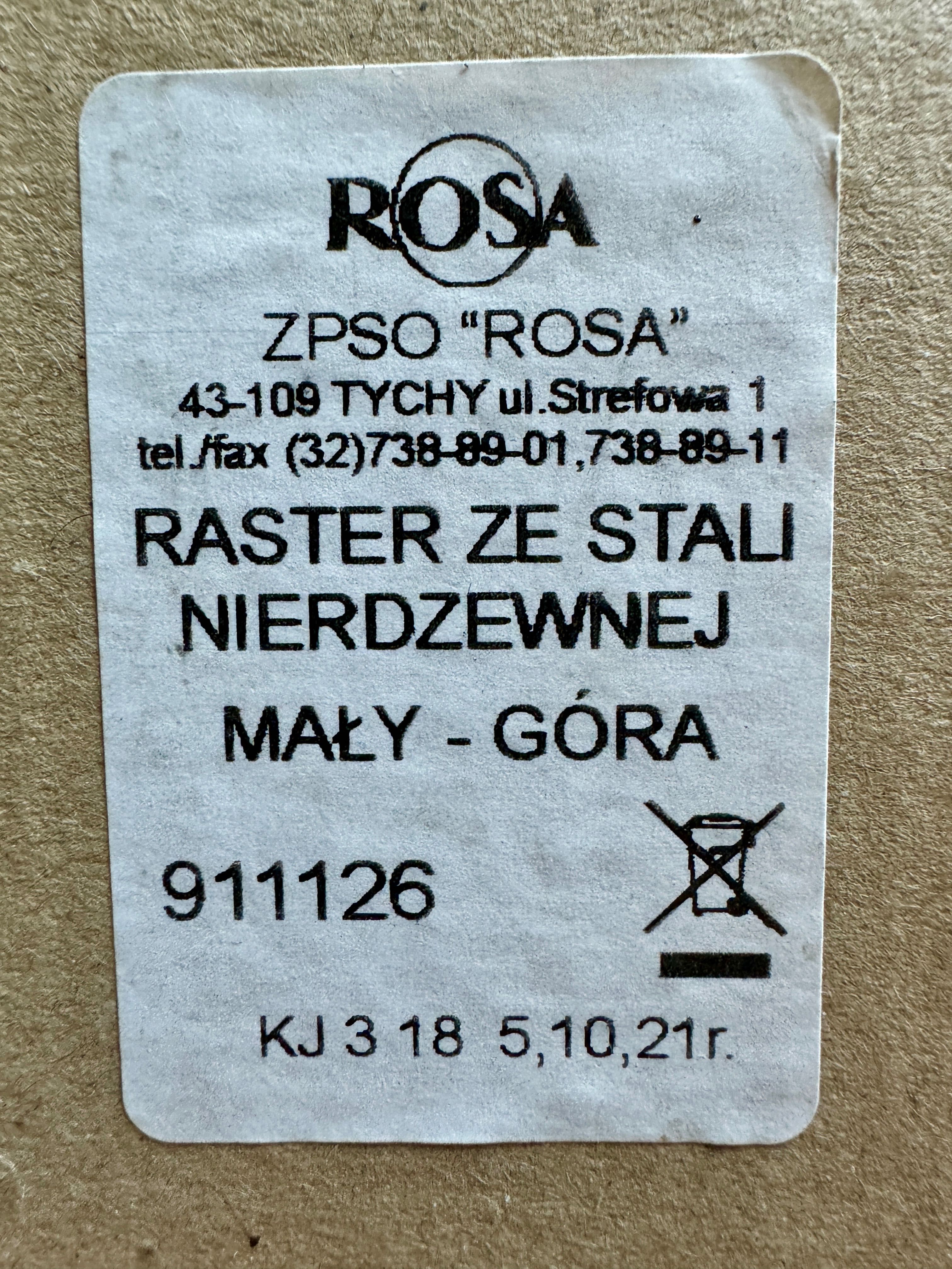 Raster oświetleniowy mały - ROSA
