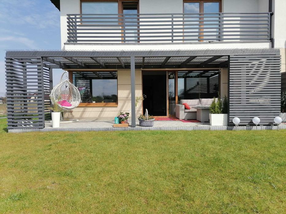 Pergola, trejaż, Zadaszenie tarasu, zabudowa tarasu nowoczesna