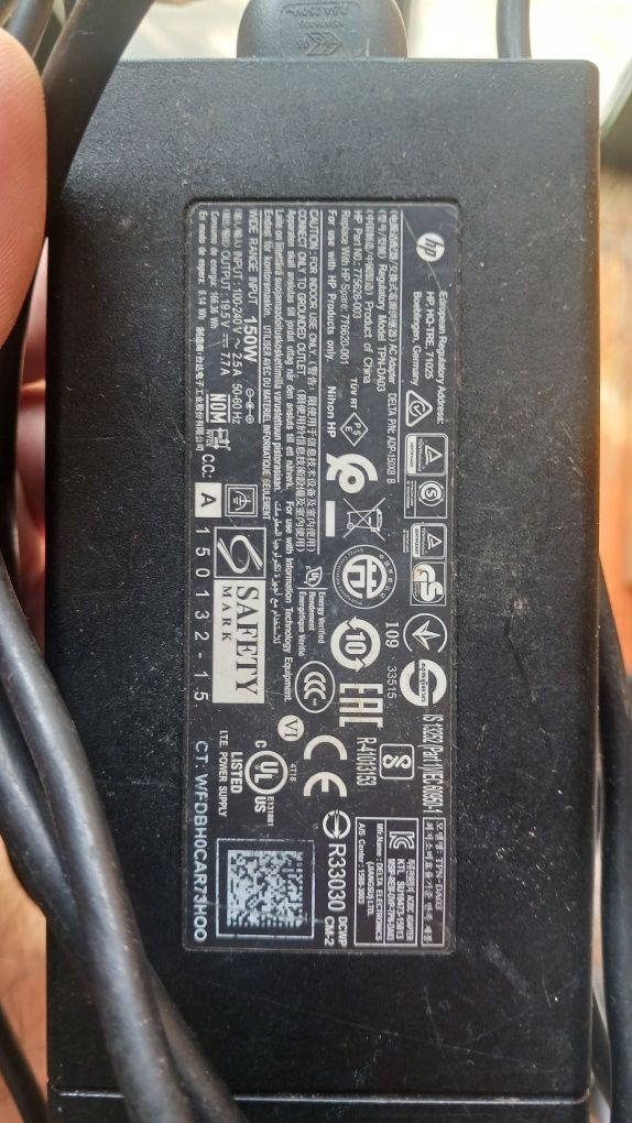 Cabo de alimentação pc - HP Omen carregador