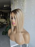 Topper z włosów naturalnych Rita imitacja skóry blond brąz tupet