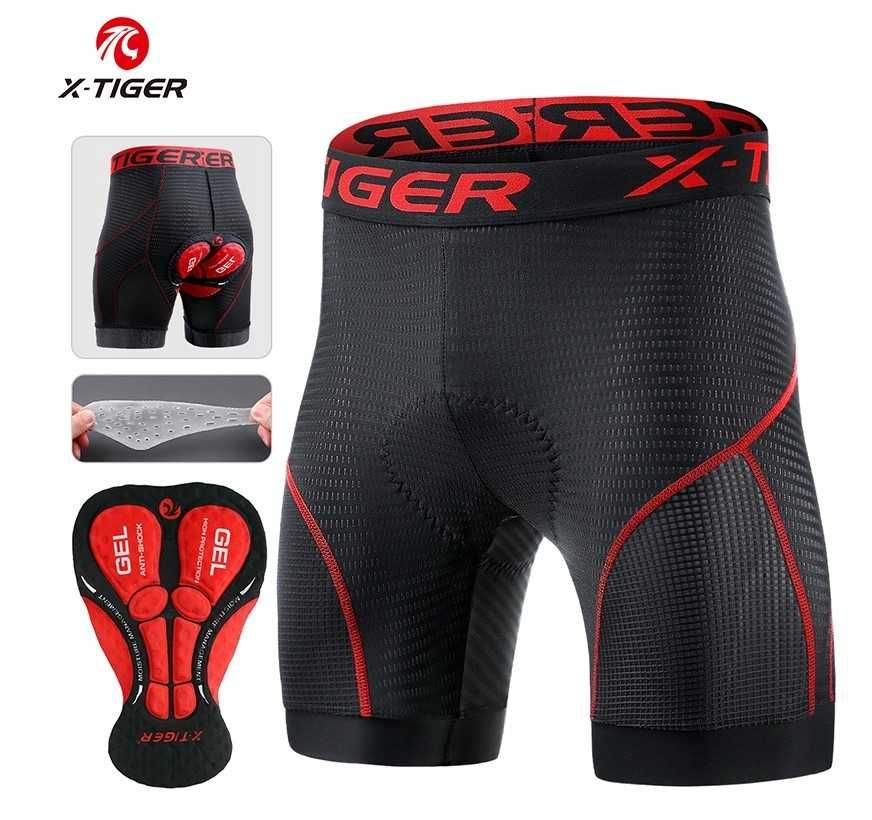 SPODENKI ROWEROWE ŻEL Roz. M-XXL Wygodne Komfort Przewiewne + GRATIS