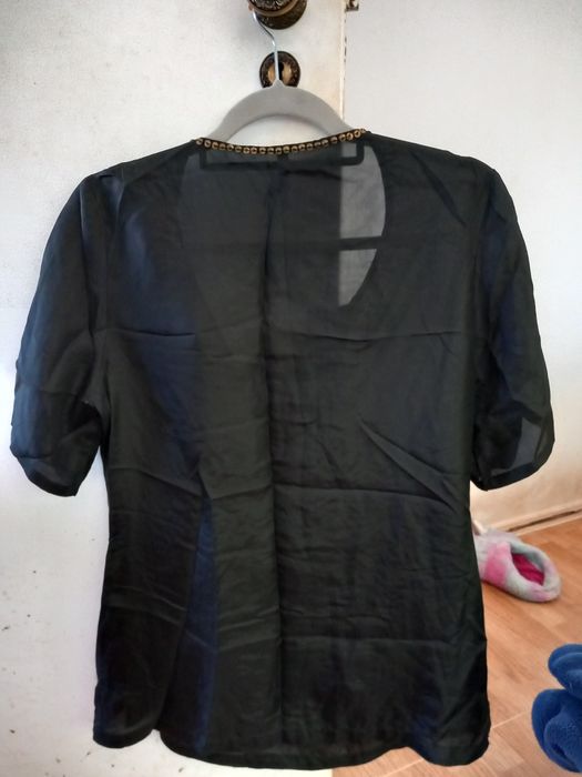 Camisa de seda preta throttleman tamanho M