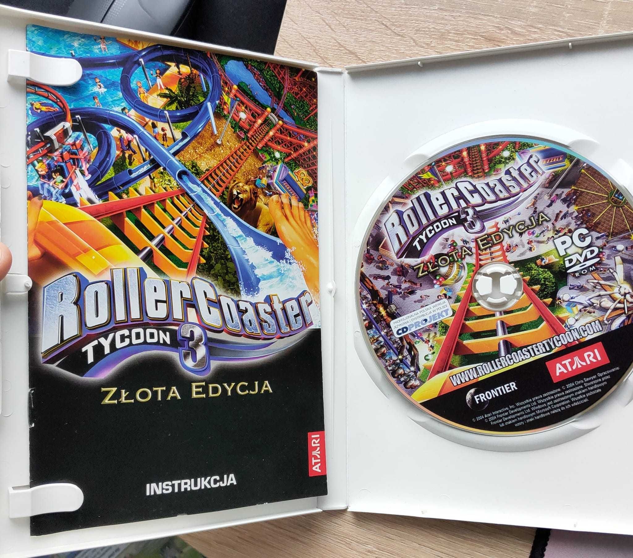 Gra Roller Coaster Tycoon 3 Złota Edycja PC DVD Wersja PL