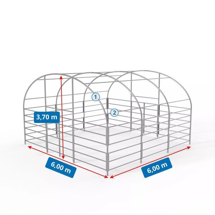 Zagroda dla zwierząt 6x6m PVC 750g/m2, idealna dla koni, bydła
